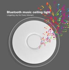 Aplica LED RGB Dimabila cu Difuzor, Bluetooth si Telecomanda 36w - imagine 4