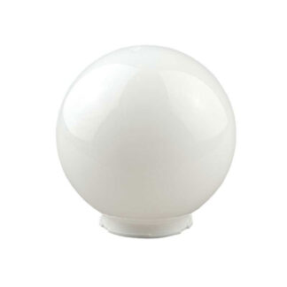 Glob Alb/Fumuriu pentru Stalp Metalic Decorativ 30cm